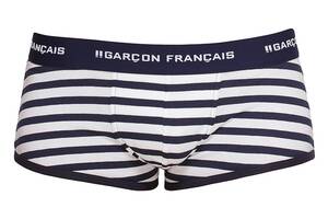 Трусы боксеры Garcon Francais Shorty16 XL Marine Blanc (3701195803625)