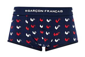 Трусы боксеры Garcon Francais Shorty18 3XL Tricolore coqs (3701195814584)