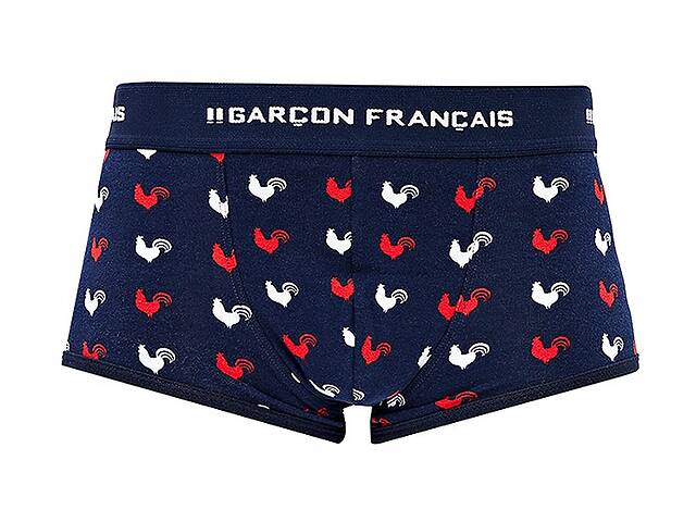 Трусы боксеры Garcon Francais Shorty18 3XL Tricolore coqs (3701195814584)