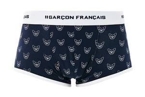 Трусы боксеры Garcon Francais Shorty18 XL Темно-синий с принтом бульдога (3701195818308)