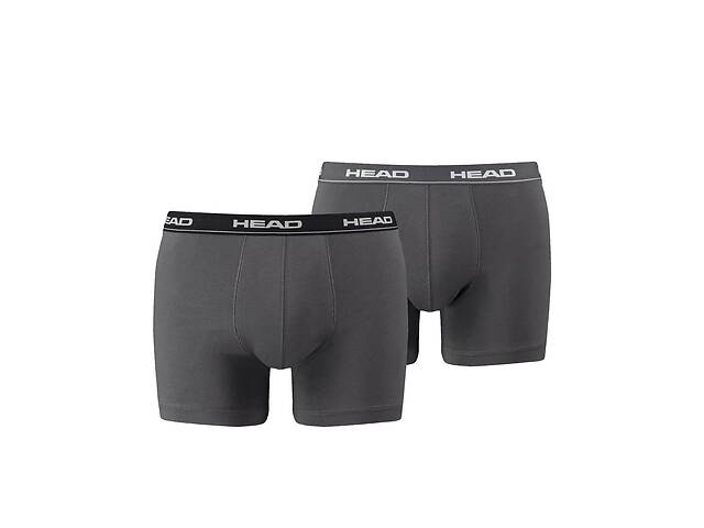 Трусы-боксеры Head Basic Boxer 2-pack gray — 841001001-415 S Серый