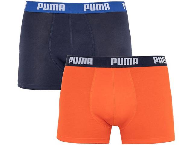 Трусы-боксеры Puma Basic Boxer 2-pack S Синий/Оранжевый 521015001-002