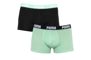 Трусы-боксеры Puma Basic Trunk L 2 пары black/light green (521025001-005)