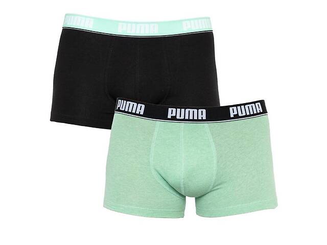 Трусы-боксеры Puma Basic Trunk L 2 пары black/light green (521025001-005)