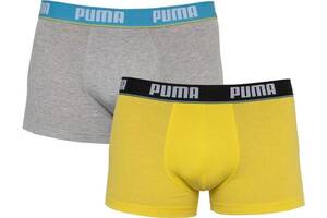 Трусы-боксеры Puma Basic Trunk L 2 пары light gray/yellow (521025001-006)