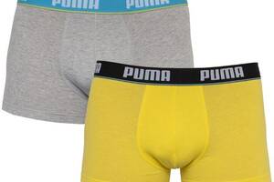 Трусы-боксеры Puma Basic Trunk L 2 пары light gray/yellow (521025001-006)