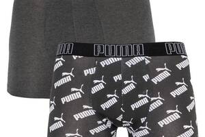 Трусы-боксеры Puma Big Logo AOP Boxer 2-pack M Серый/Белый 501012001-200