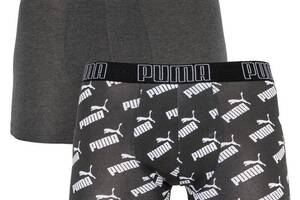 Трусы-боксеры Puma Big Logo AOP Boxer M 2 пары dark gray/white (501012001-200)