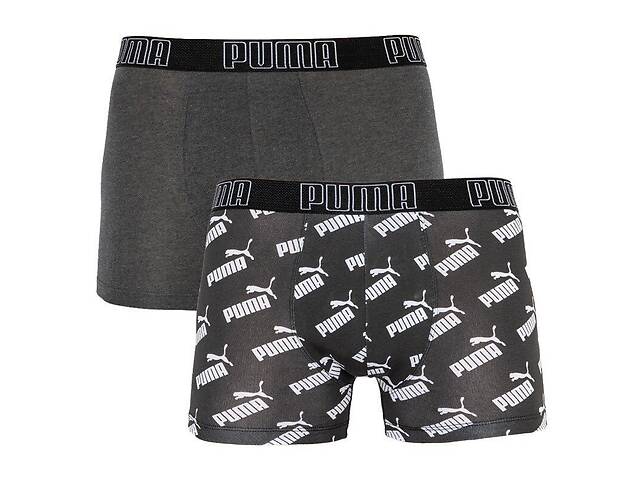 Трусы-боксеры Puma Big Logo AOP Boxer M 2 пары dark gray/white (501012001-200)