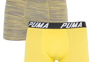 Трусы-боксеры Puma Bold Stripe Boxer 2-pack M Серый/Желтый 501002001-020