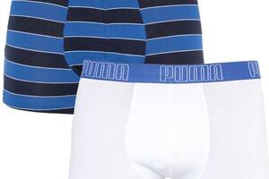 Трусы-боксеры Puma Bold Stripe Boxer 2-pack S Синий/Черный/Белый 501001001-010