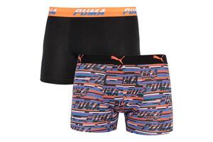 Трусы-боксеры Puma Logo AOP Boxer M 2 пары black/orange/blue (501003001-030)