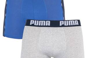 Трусы-боксеры Puma Statement Boxer 2-pack blue/gray — 501006001-010 L Синий/Серый