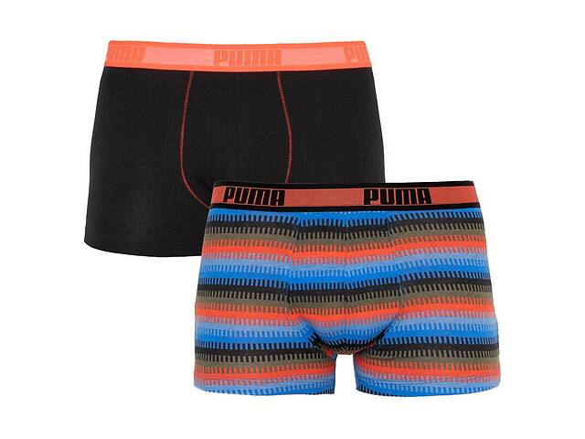 Трусы-боксеры Puma Worldhood Stripe Trunk L 2 пары black/red/blue (501004001-030)