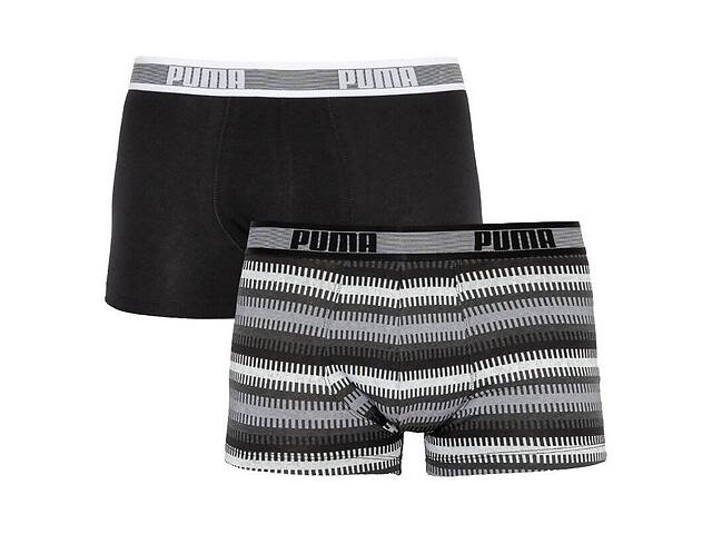 Трусы-боксеры Puma Worldhood Stripe Trunk XL 2 пары black/gray/white (501004001-200)