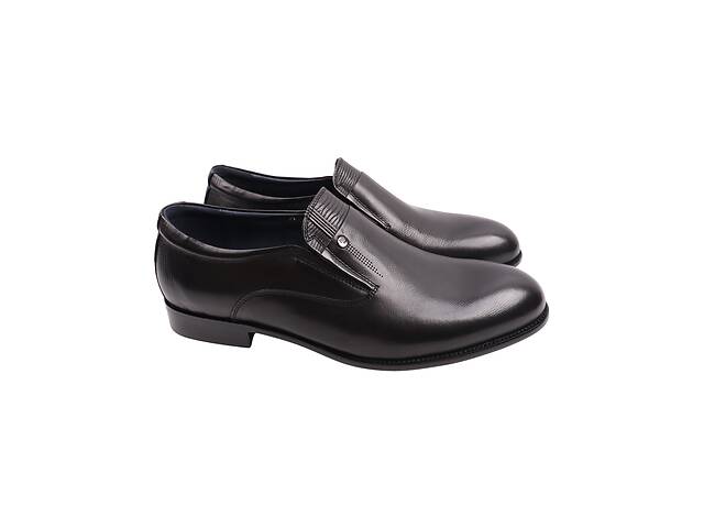 Туфлі чоловічі Brooman чорні натуральна шкіра 946-23DT 40