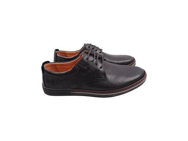 Туфлі чоловічі Brooman чорні натуральна шкіра 950-23LTCP 45