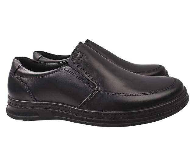 Туфлі чоловічі з натуральної шкіри чорний Konors 551-21/23DTC 42