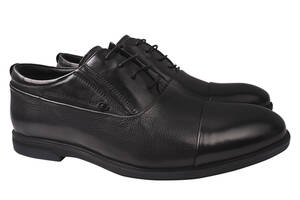 Туфлі чоловічі з натуральної шкіри на низькому ходу Чорні Cosottinni 319-21DT 40