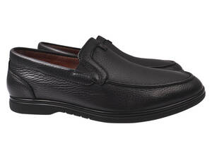 Туфлі чоловічі з натуральної шкіри на низькому ходу Чорні Cosottinni 322-21DTC 45
