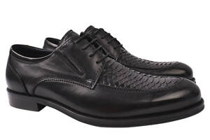 Туфлі чоловічі з натуральної шкіри на низькому ходу Чорні Lido Marinozzi 197-21DT 43