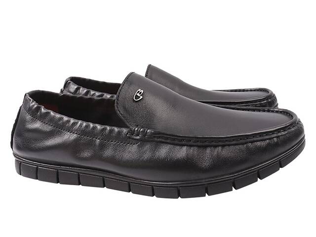 Туфлі чоловічі з натуральної шкіри на низькому ходу Чорні Lido Marinozi 211-21DTC 45