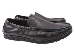 Туфлі чоловічі з натуральної шкіри на низькому ходу Чорні Lido Marinozi 211-21DTC 42