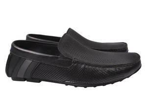 Туфлі чоловічі з натуральної шкіри на низькому ходу колір Чорний Anemone 167-21LTMP 41