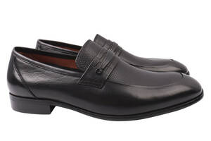 Туфлі чоловічі з натуральної шкіри на низькому ходу колір Чорний Anemone 168-21DT 41