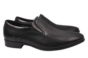 Туфлі чоловічі з натуральної шкіри на низькому ходу колір Чорний Basconi 755-21DT 42