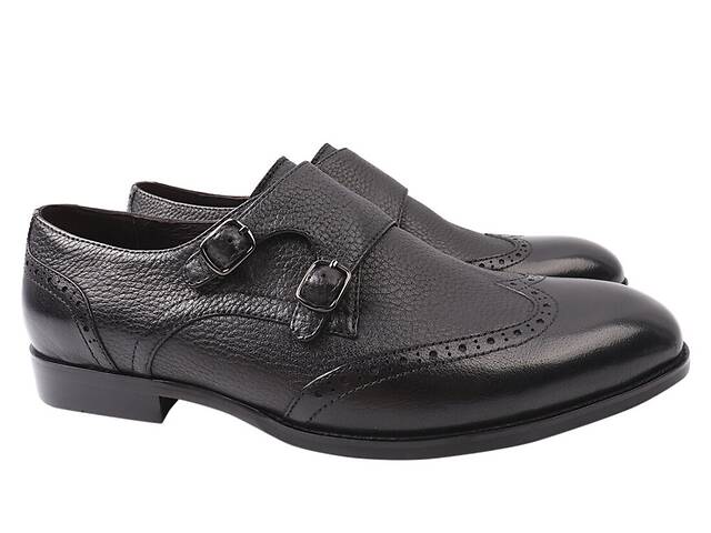 Туфли мужские из натуральной кожи на низком ходу на шнуровке Черные Lido Marinozi 210-21DT 43
