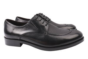 Туфли мужские из натуральной кожи на низком ходу на шнуровке Черные Lido Marinozi 204-21/22 40