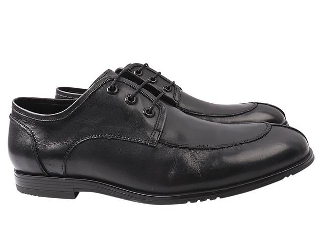 Туфли мужские из натуральной кожи на низком ходу на шнуровке цвет Черный Arees 106-21/22DT 42
