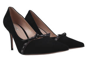 Туфлі на шпильці жіночі Anemone Натуральна замша Чорні 100-20DT 37