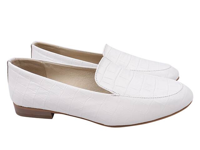 Туфли женские из натуральной кожи на низком ходу цвета Белый Grossi 223-21DTC 36
