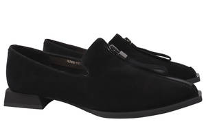 Туфлі жіночі з натуральної замші чорні Brocoly 310-21DTC 36