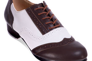 Туфли для степа и чечетки Zelart DN-3686 36 Коричнево-белый (06363077)