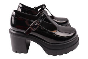 Туфли женские Melanda черные натуральная лаковая кожа 257-24DTC 40