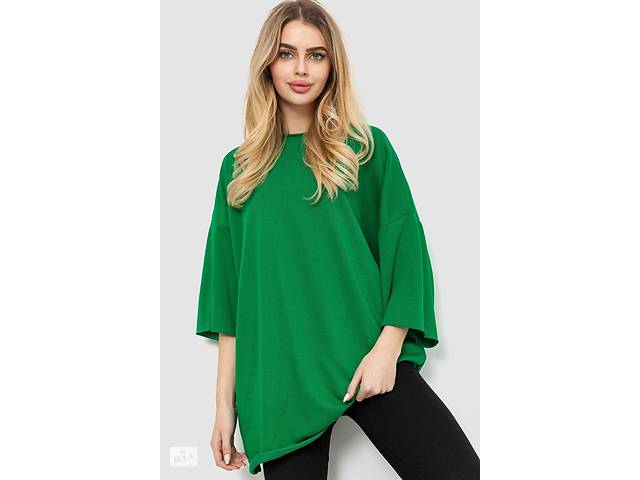 Туника однотонная Ager 102R362 4XL-5XL Зеленый