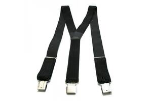 Удлиненные подтяжки Gofin suspenders Y образные 4 см Черные (PBP-4657)