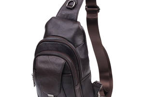 Удобная мужская сумка через плечо из натуральной кожи Vintage 21306 Коричневая