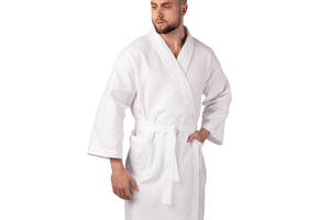Вафельный халат Luxyart XXL Белый (LS-0421)