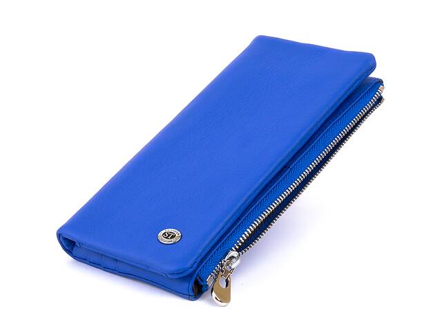 Вертикальный кошелек на кнопке ST Leather 19205 Синий 18,5х9х1,5 см
