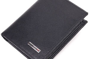 Вертикальный кожаный кошелек без застежки KARYA 21362 Черный
