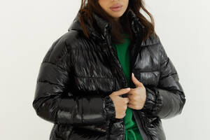 Весенняя куртка со съемным капюшоном indigo.limited N 048TH Черный S