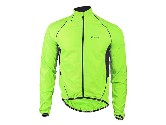 Вітровка велосипедна Nuckily MJ004 Fluorescent спортивна куртка чоловіча та жіноча M Салатовий (5081-14966a)