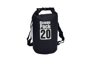 Водонепроницаемая сумка рюкзак гермомешок с шлейкой на плечо Ocean Pack 20 л Black (553582159)