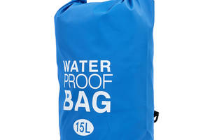 Водонепроницаемый гермомешок с плечевым ремнем SP-Sport Waterproof Bag 15л TY-6878-15 Синий