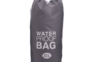 Водонепроницаемый гермомешок с плечевым ремнем Waterproof Bag 30л TY-6878-30 (PVC) Серый (PT0509)