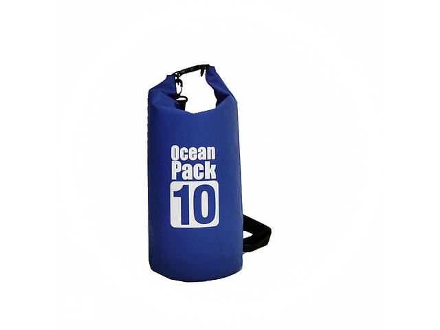 Водонепроницаемый рюкзак/гермомешок с шлейкой на плечо Ocean Pack 10 л Blue (5535821540)